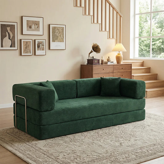 4:1 Queen Size Boneless Loveseat, Futon Sofa Bed 79"