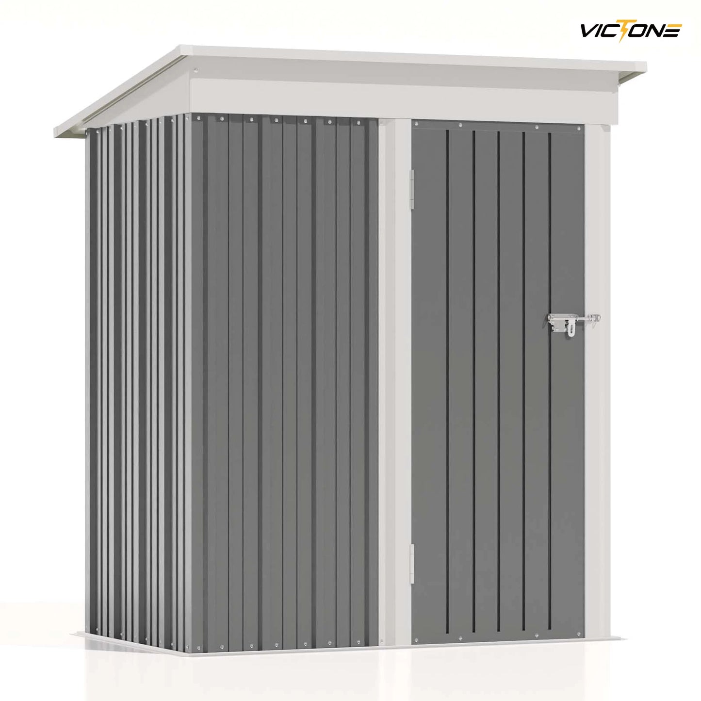 5x3ft Outdoor Storage Shed w/Sloping Roof and Lockable Door