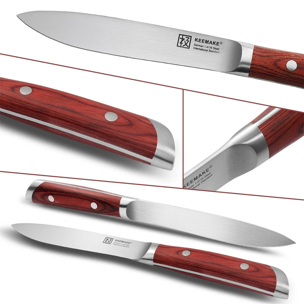 4pc 5.5"Stainless Steel Table Meat Cutting Knife Set, Ultra Sharp