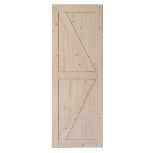 30 in. x 84 in. Unfinished Sliding Barn Door ,
