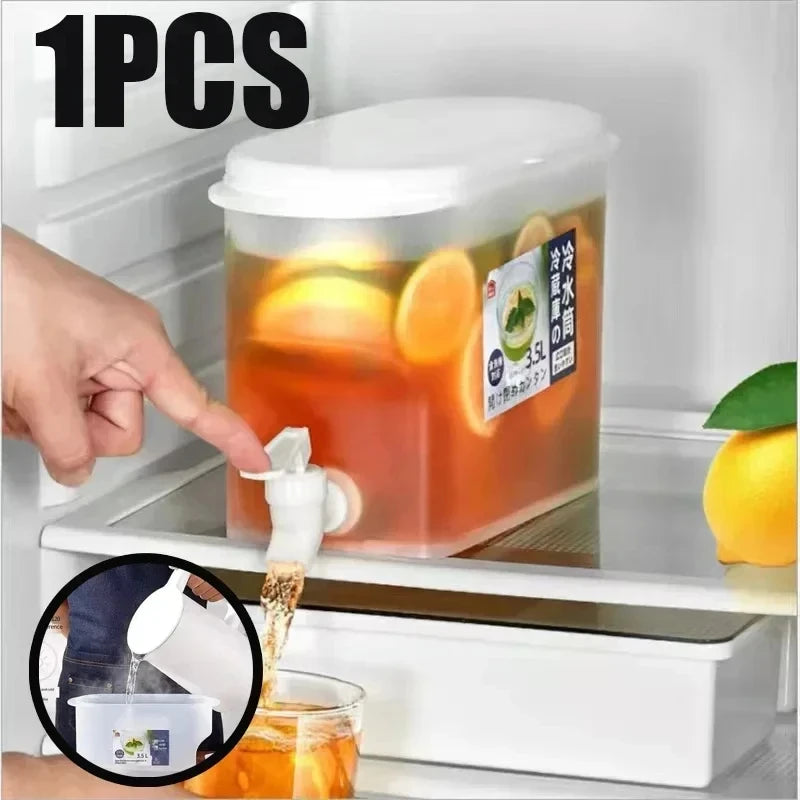 3.5/5L Refrigerator Beverage Dispenser, Large Capacity w/Spigot