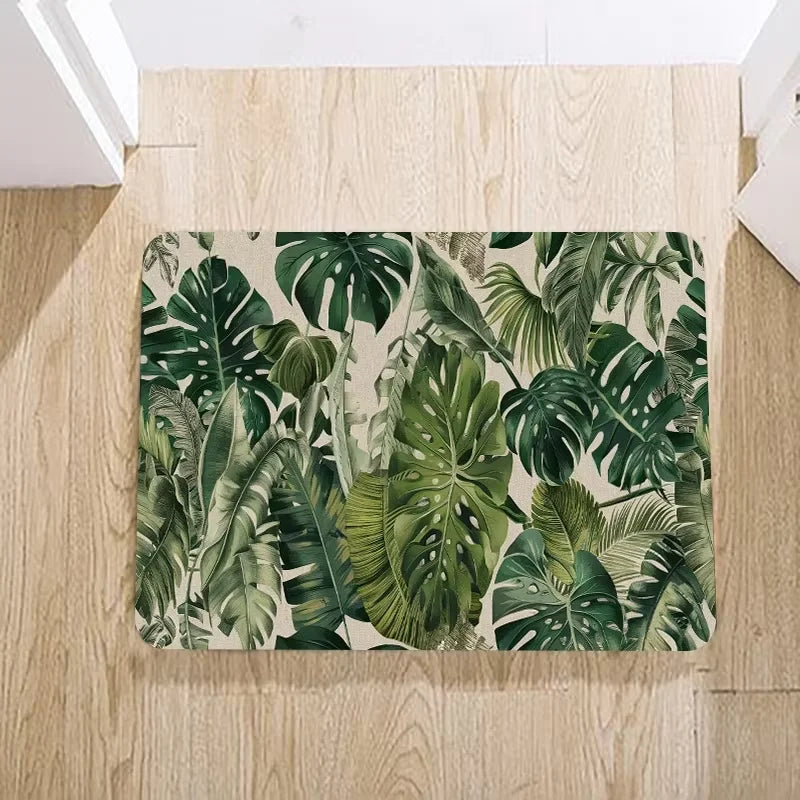 Colorful Waterproof Floral Doormat, Various Options and Colors