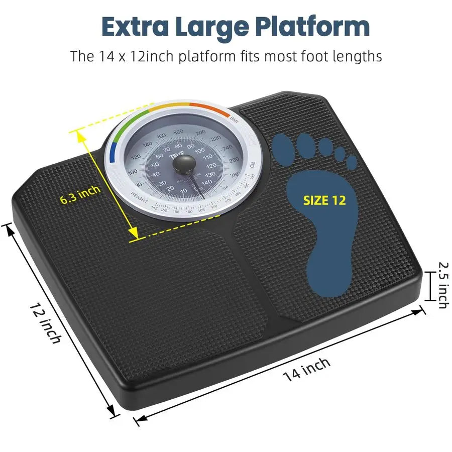 Mechanical Analog Bathroom Scale, 150kg 330lb