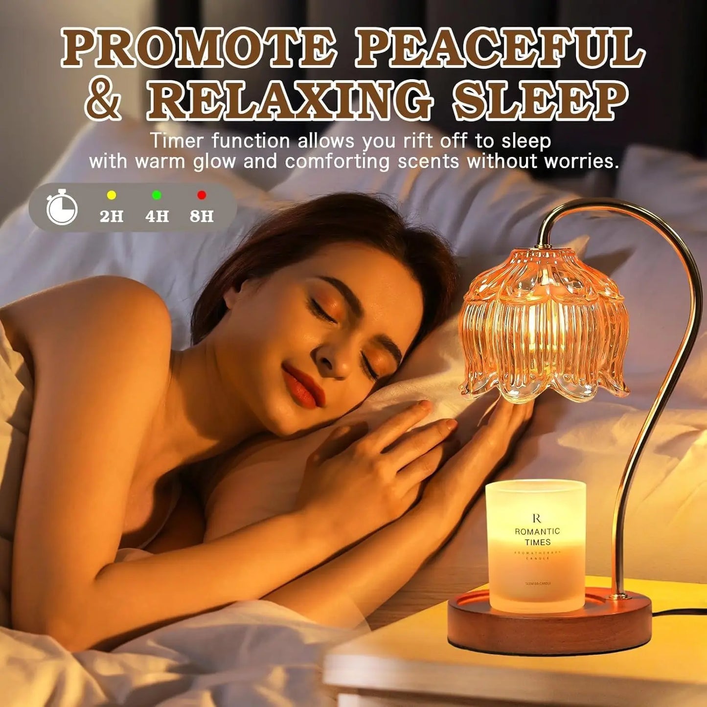 2-Pack Candle Warmer Lamp with Timer and Dimmer