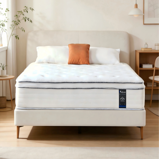 14\12\10 Inch, Breathable Hybrid Mattress in a Box, K-Q-F