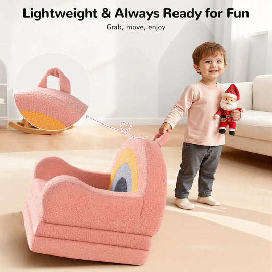 2-in-1 Kids Convertible Sofa to Lounger, Chair