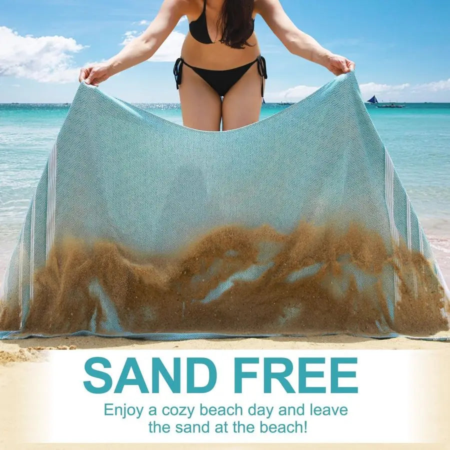 6 Pack Oversized Turkish Beach Towels Set 74x38