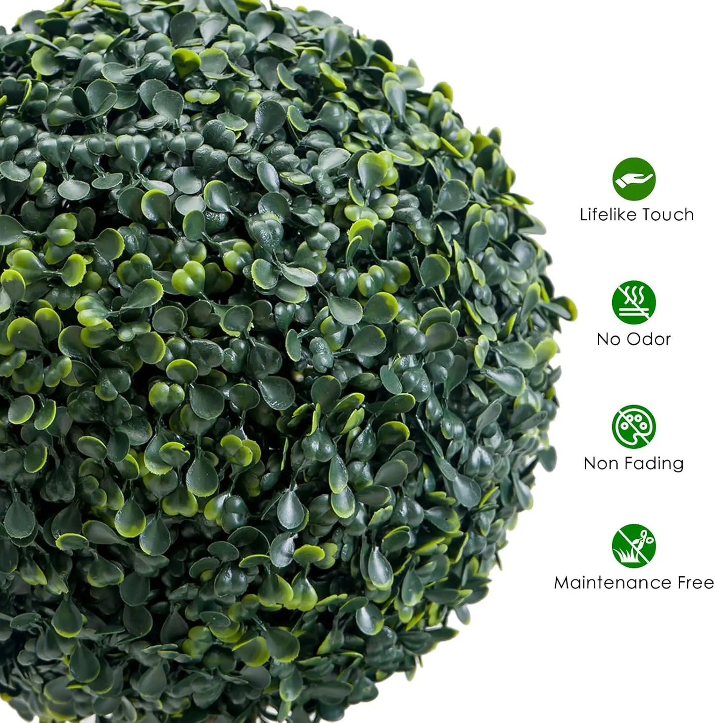 1 pcs Artificial 20" Faux Boxwood, 3 Ball Tree