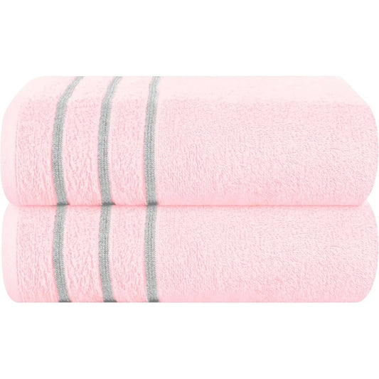 2pc Oversized Bath Towels 28x55" – Ultra Absorbent Quick-Dry