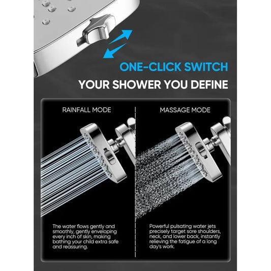 High Pressure Rain Shower Combo w/Handheld, 2 Modes