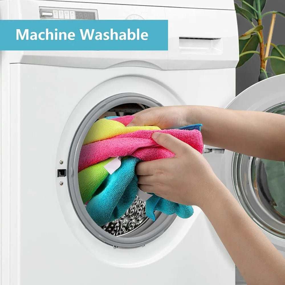 12 Pack Microfiber Cleaning Cloth 210GSM Ultra Soft High-Density Towels