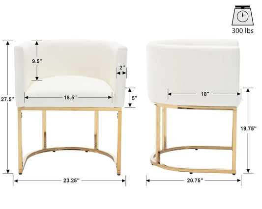Faux Leather Upholstered Dining Chair, Barrel Back