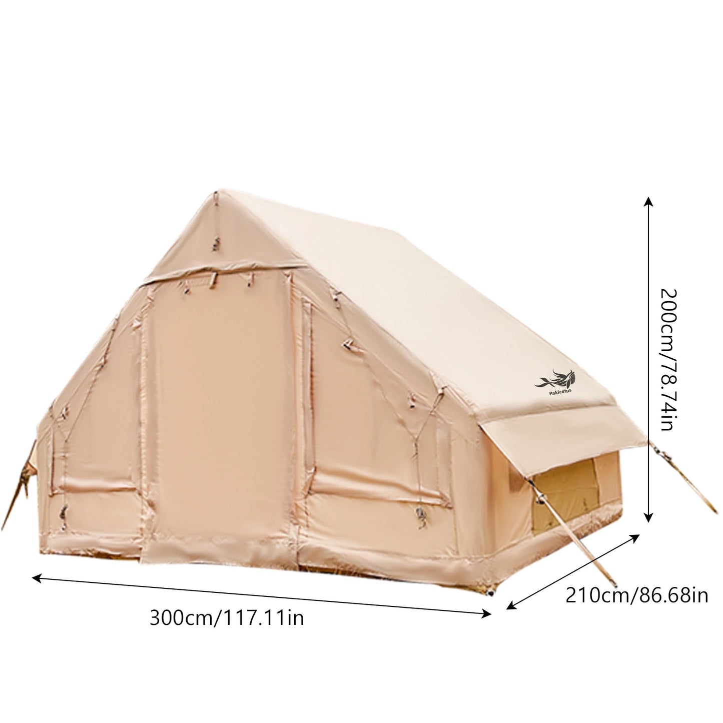 Large Inflatable Camping Tent w/Skylight, Air-Flow & Breathable Mesh Design