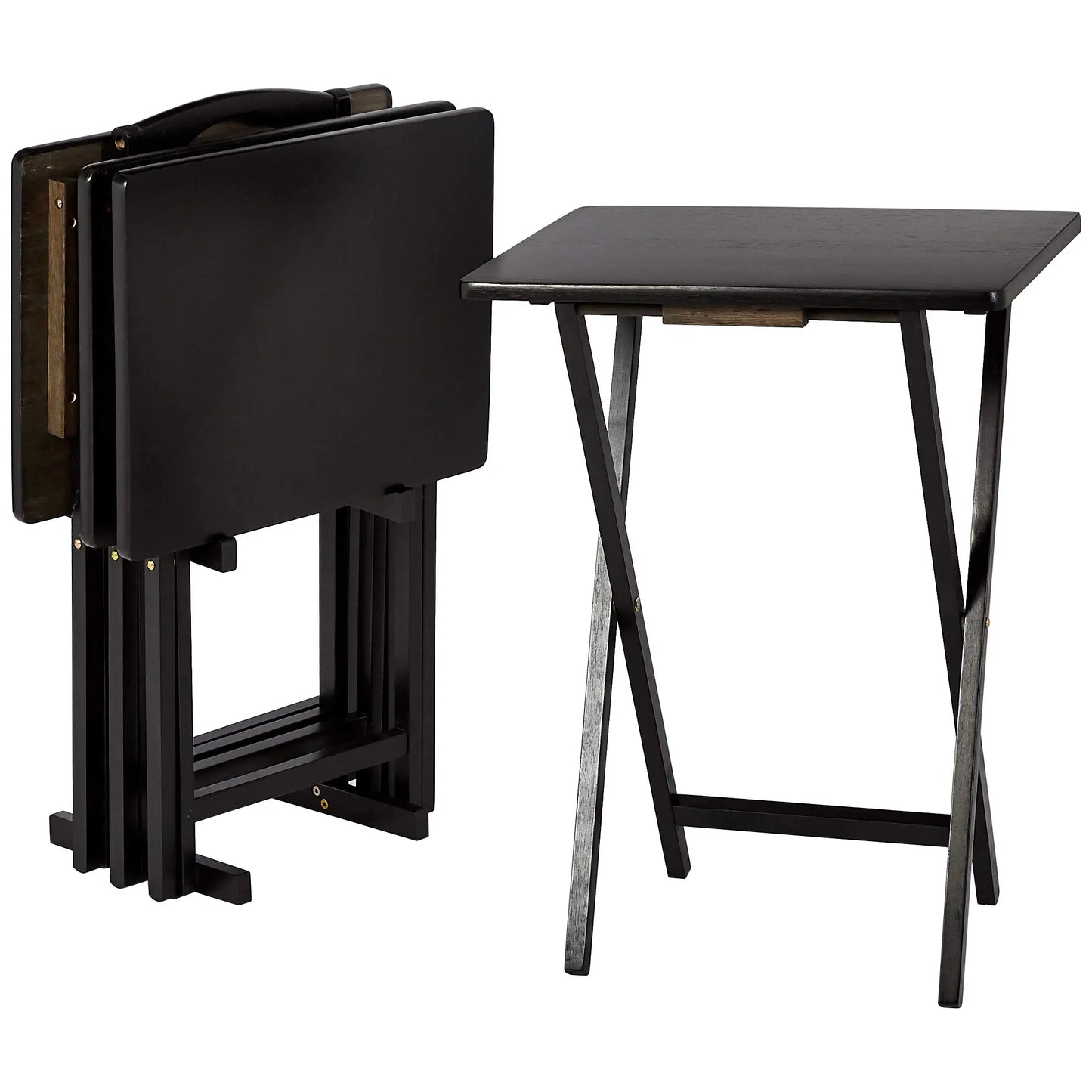 Set (4) 15" x 19" x 26 Portable and Foldable TV Tray Table