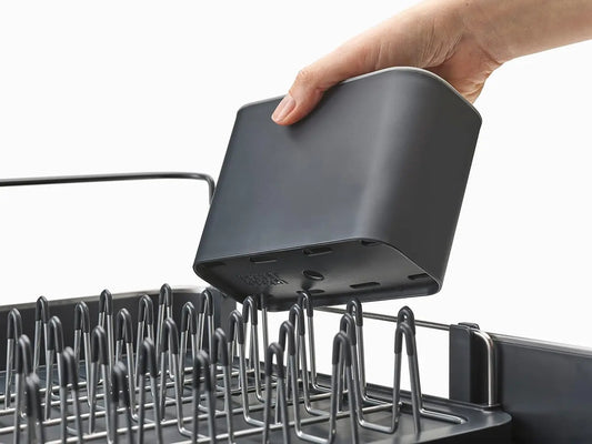 Extendable Dish Drying Rack, Movable Utensil Drainer