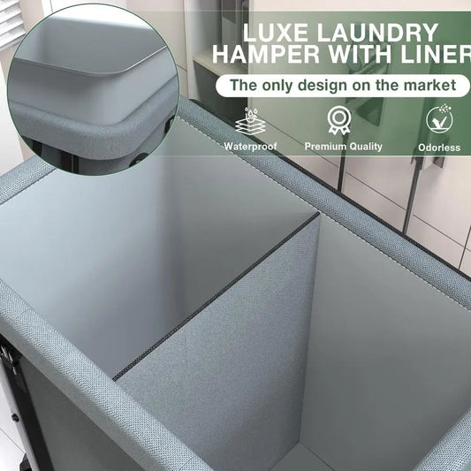 High Grade Laundry Hamper w/Wheels,