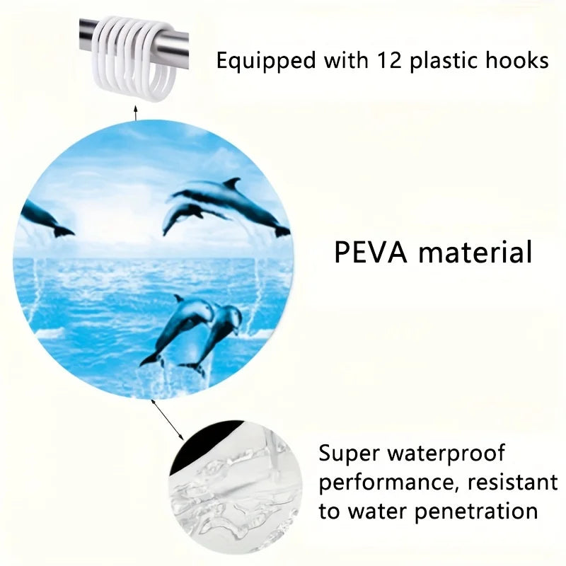 Colorful Sea Life Shower Curtain