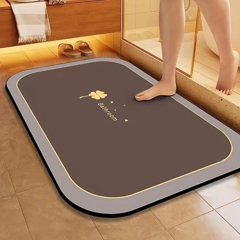 1pc Diatomite Bathmat, Quick Dry, Super Absorbent, Non-slip