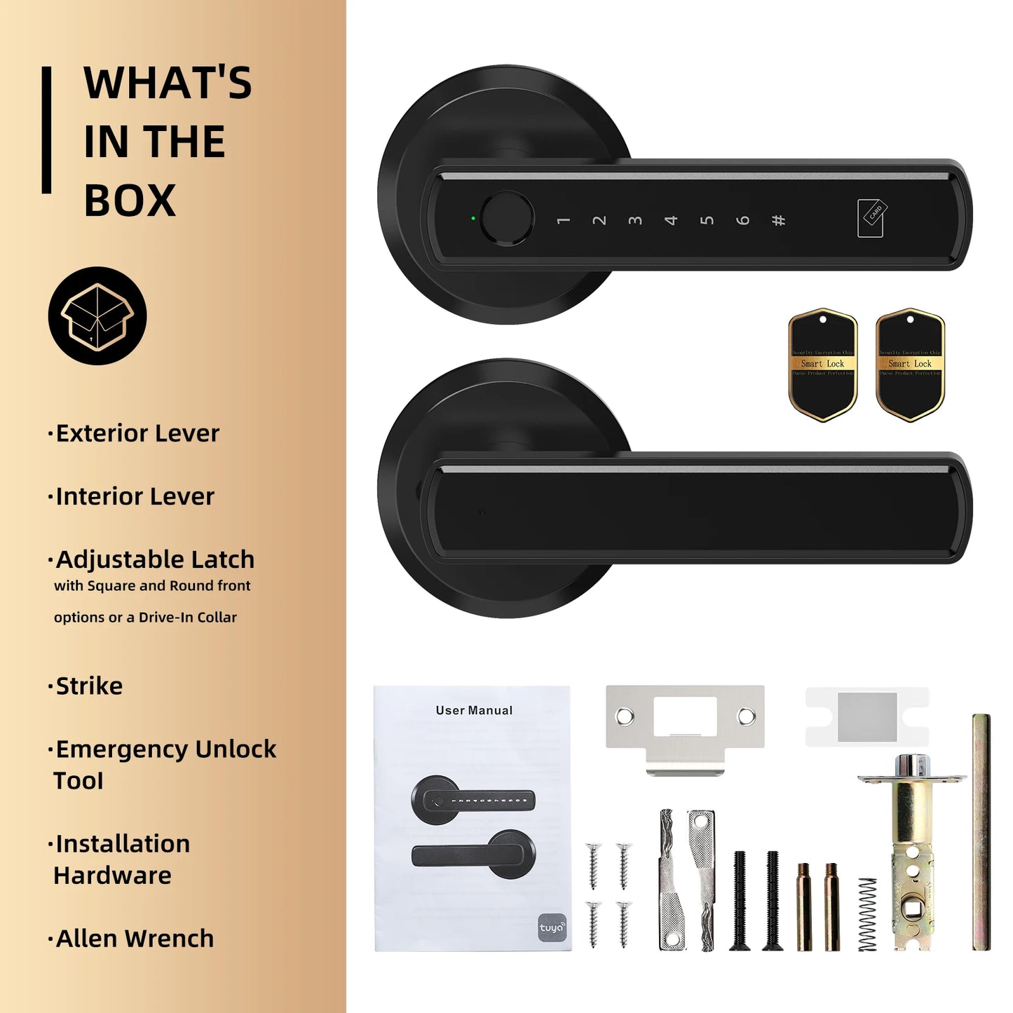 Smart Lock, Fingerprint Door Lock, App Control Passcode