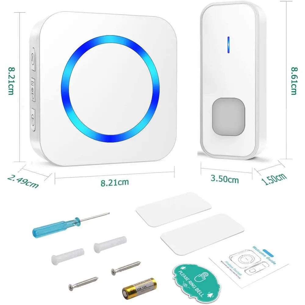 Wireless Doorbell, 55 Tunes, Waterproof