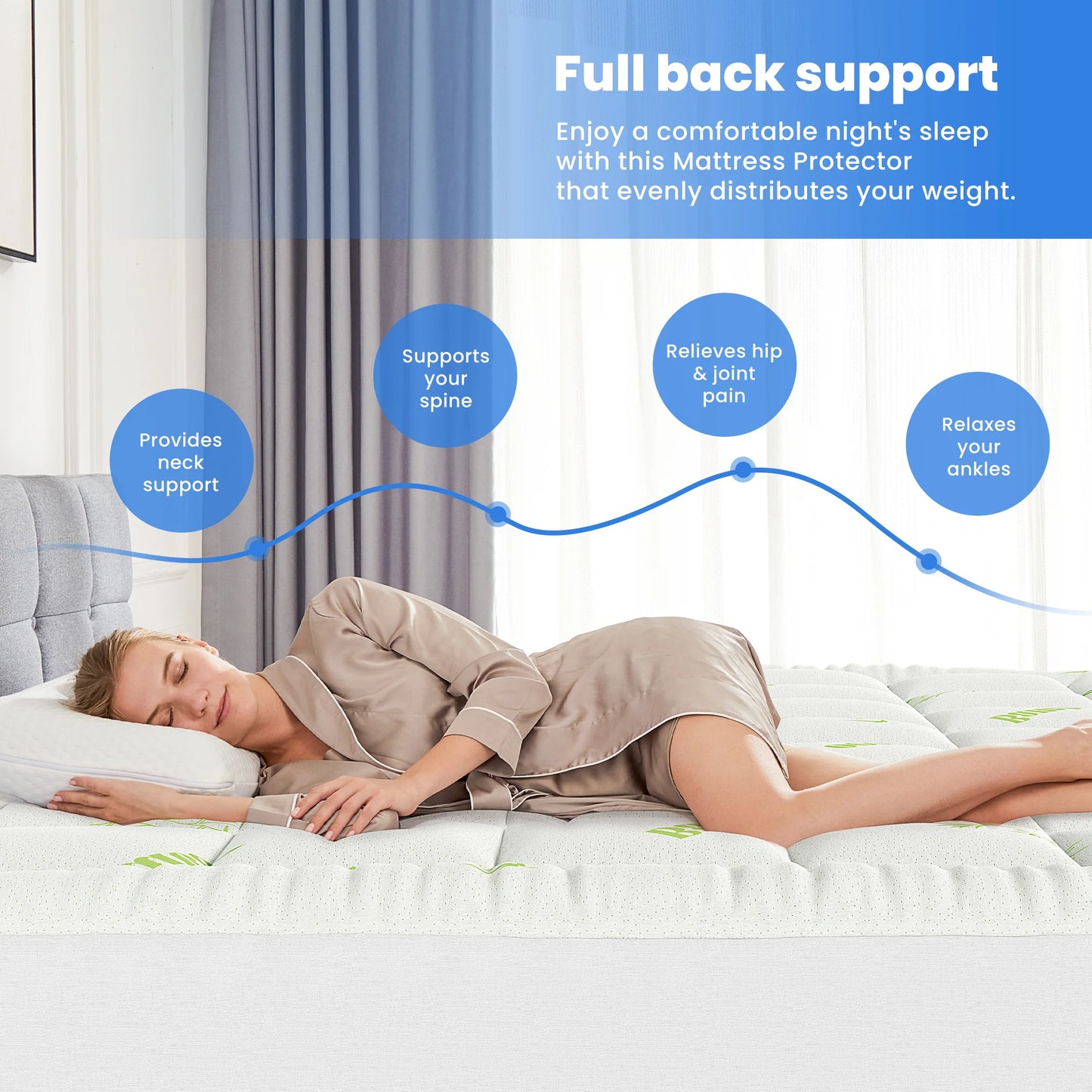 Size Soft Mattress Topper Made from Bamboo, 5 Sizes