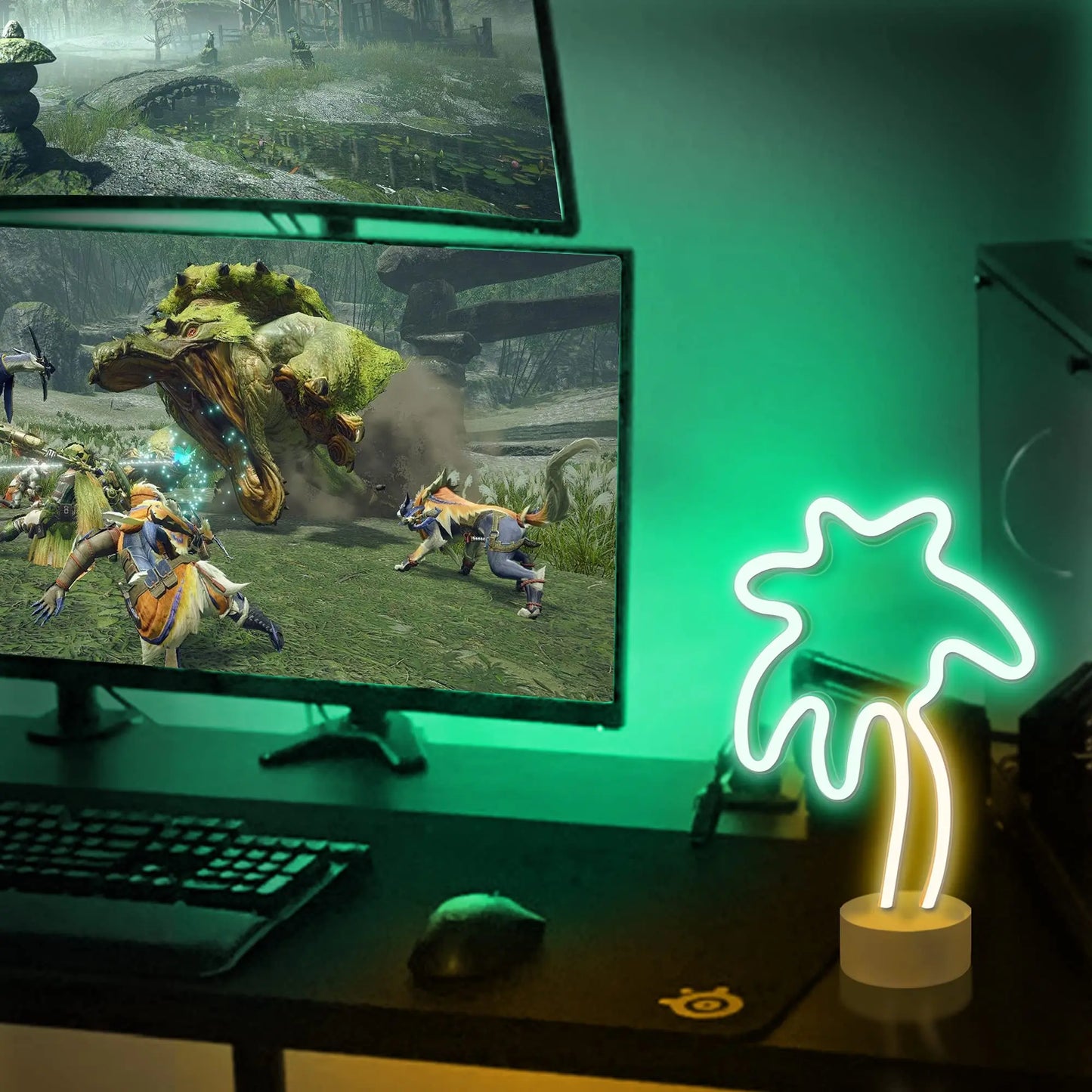 Desktop Palm Tree Neon Light, Battery/USB Powered