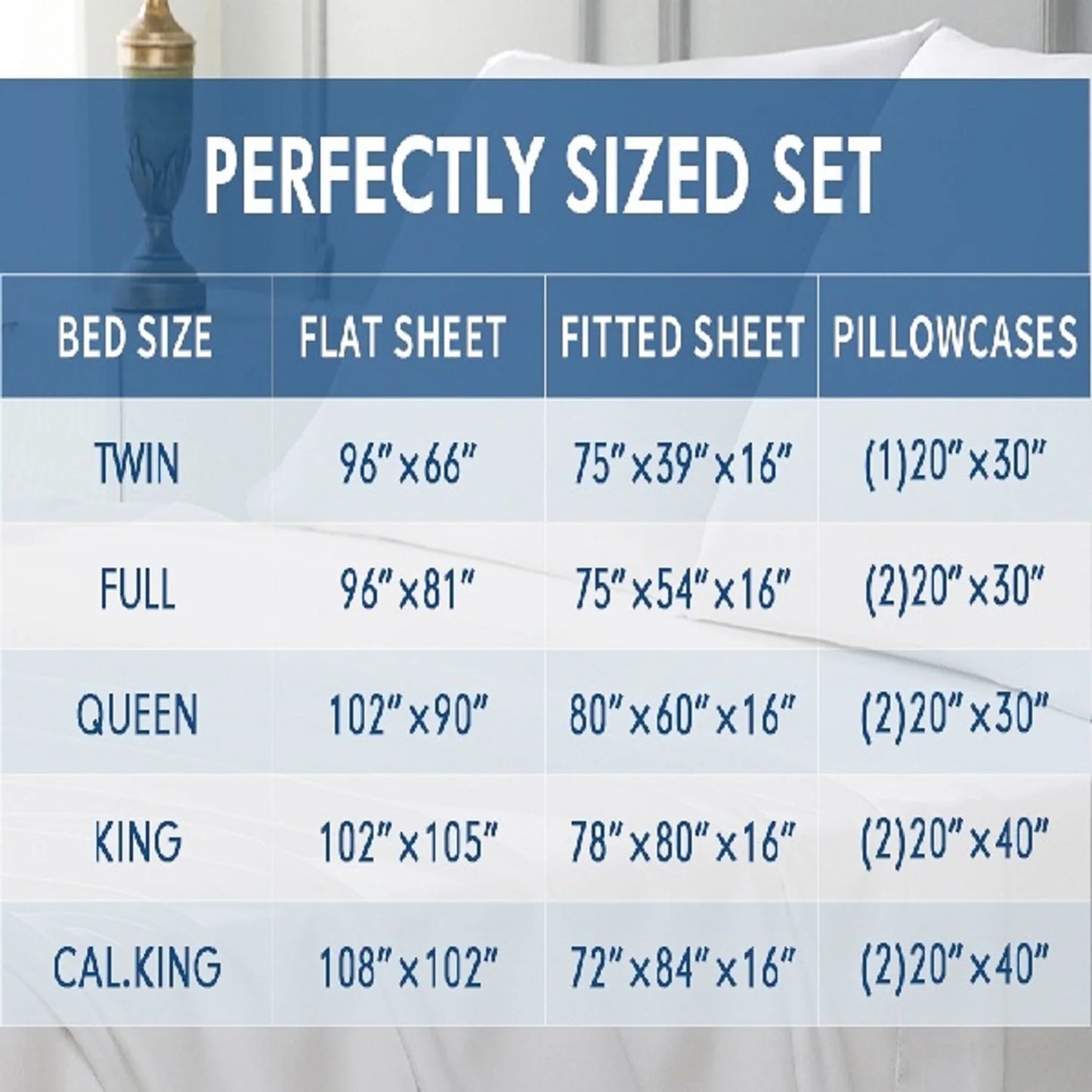 Cooling Bamboo Sheets Sets, All Sizes and California King