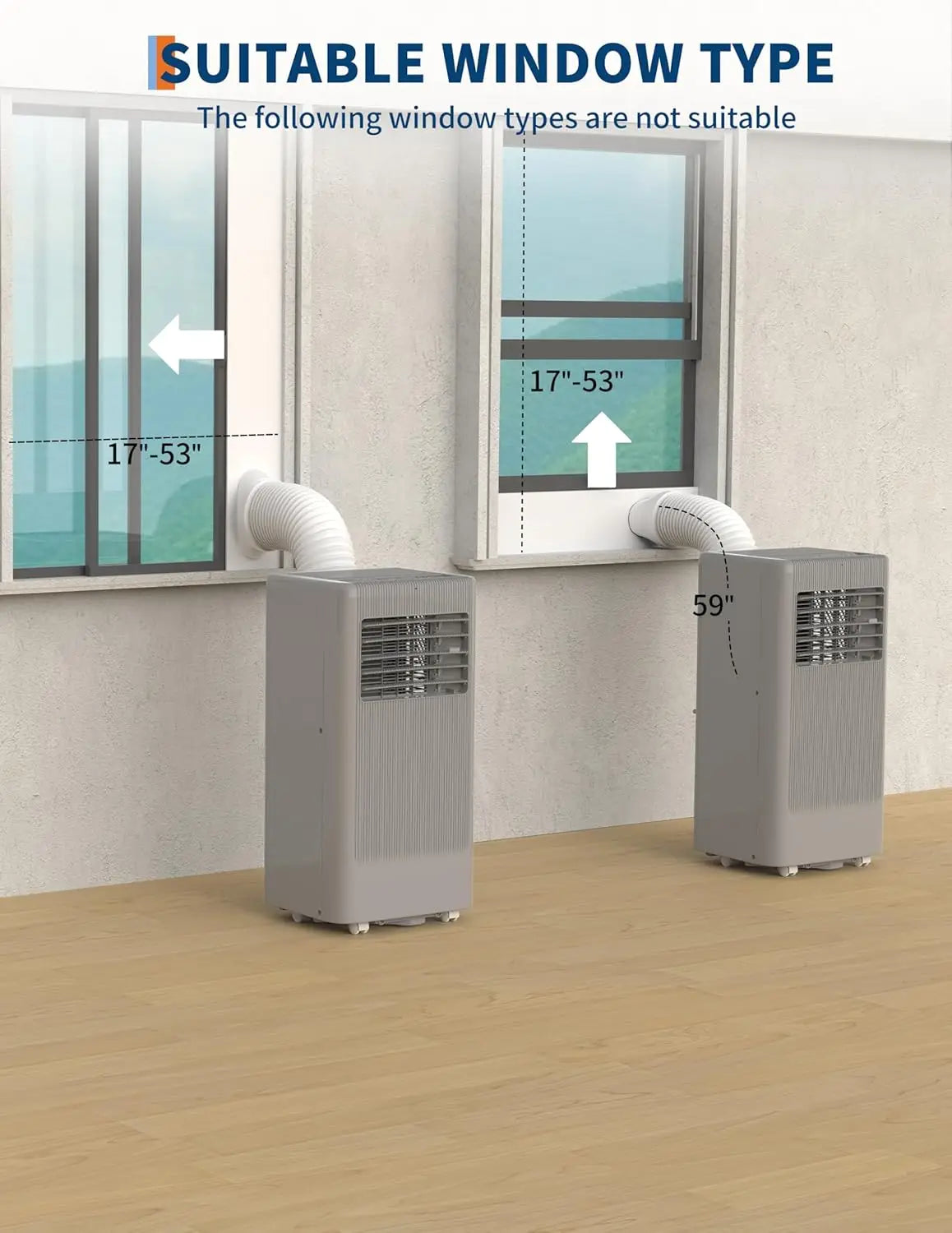 Portable Air Conditioner, 8,000 BTU for Rooms up to 350 SqFT