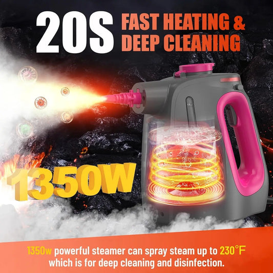 Heavy Duty Handheld Steam Cleaner with Lockable Button