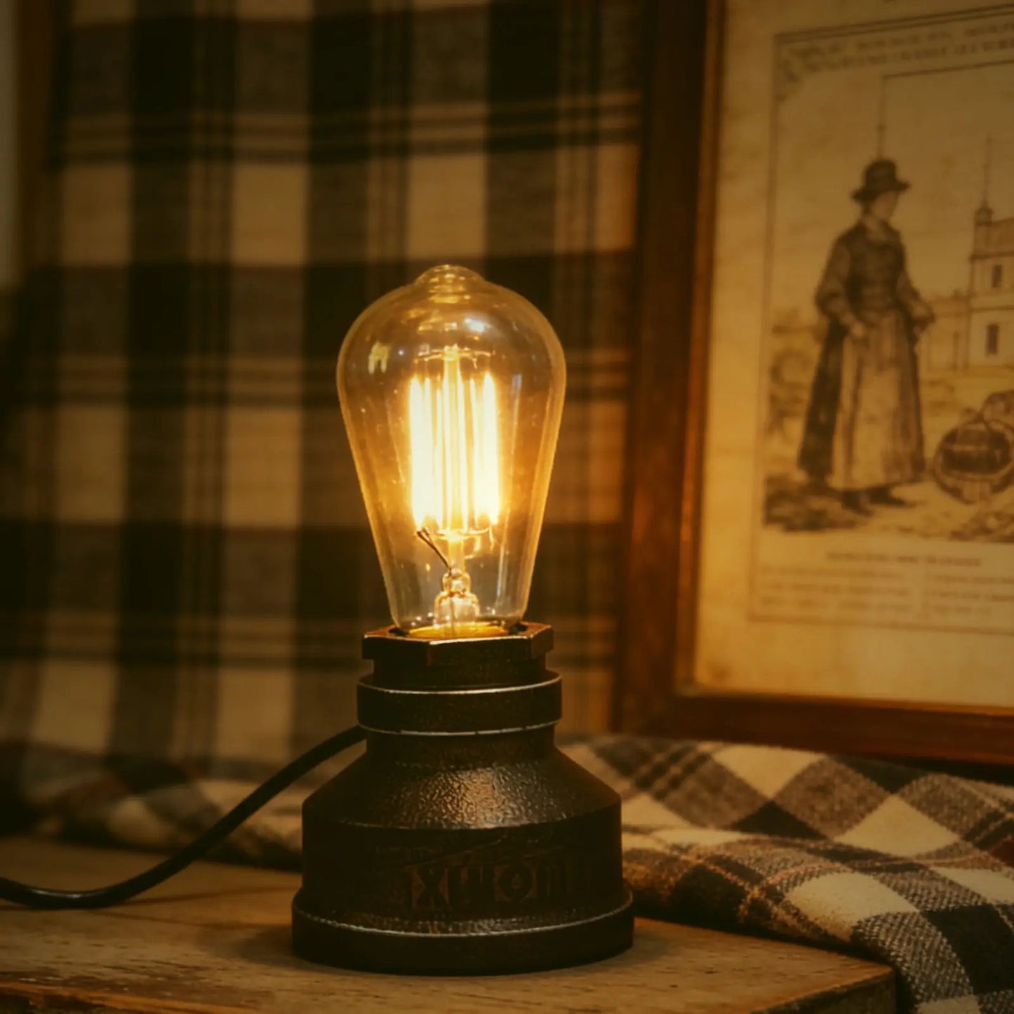 Vintage American Village Style Light, Iron Steel Water Pipe