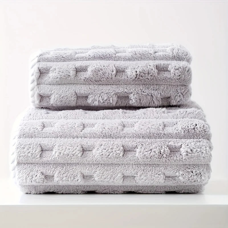 Coral Velvet Bath Towel, Thickened, Enlarged, Soft, Quick-Drying