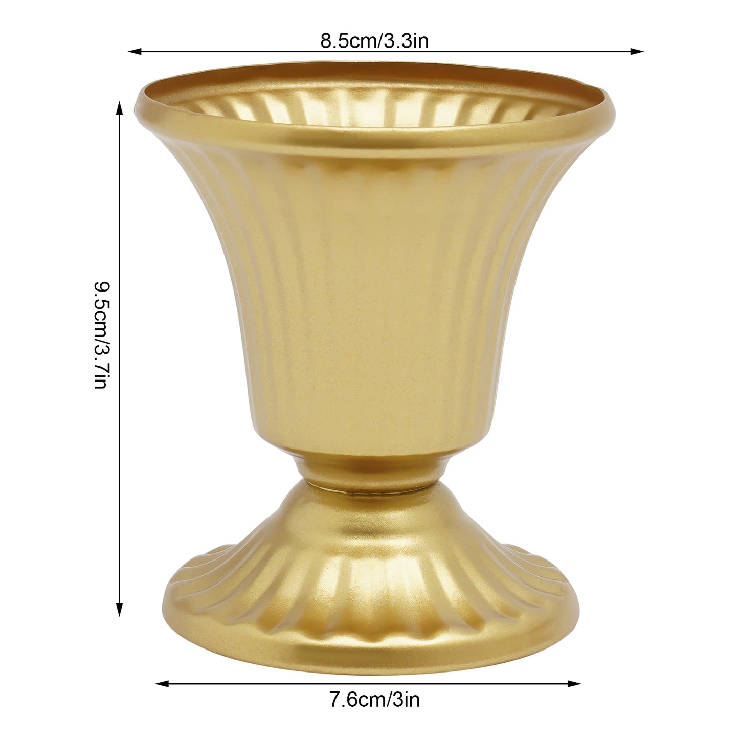 10 Pcs Gold Wedding Froral Vases Flower Holder Pot Planter for Tables