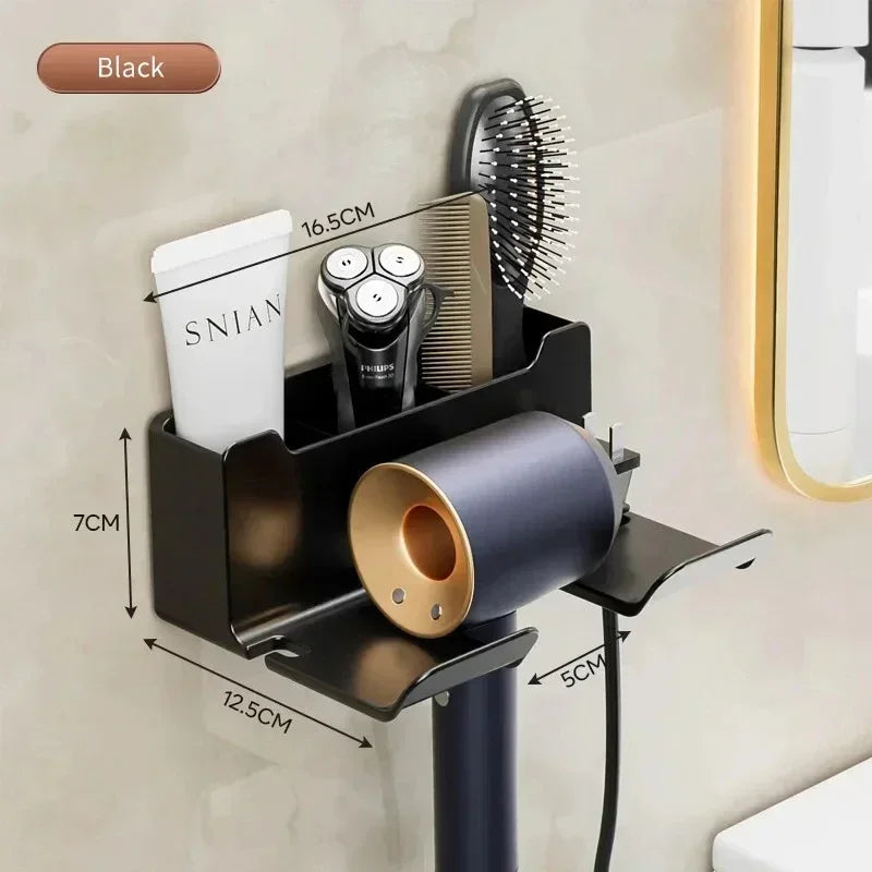 Wall Mount Hair Dryer Organizer, Holder, Suction Cup