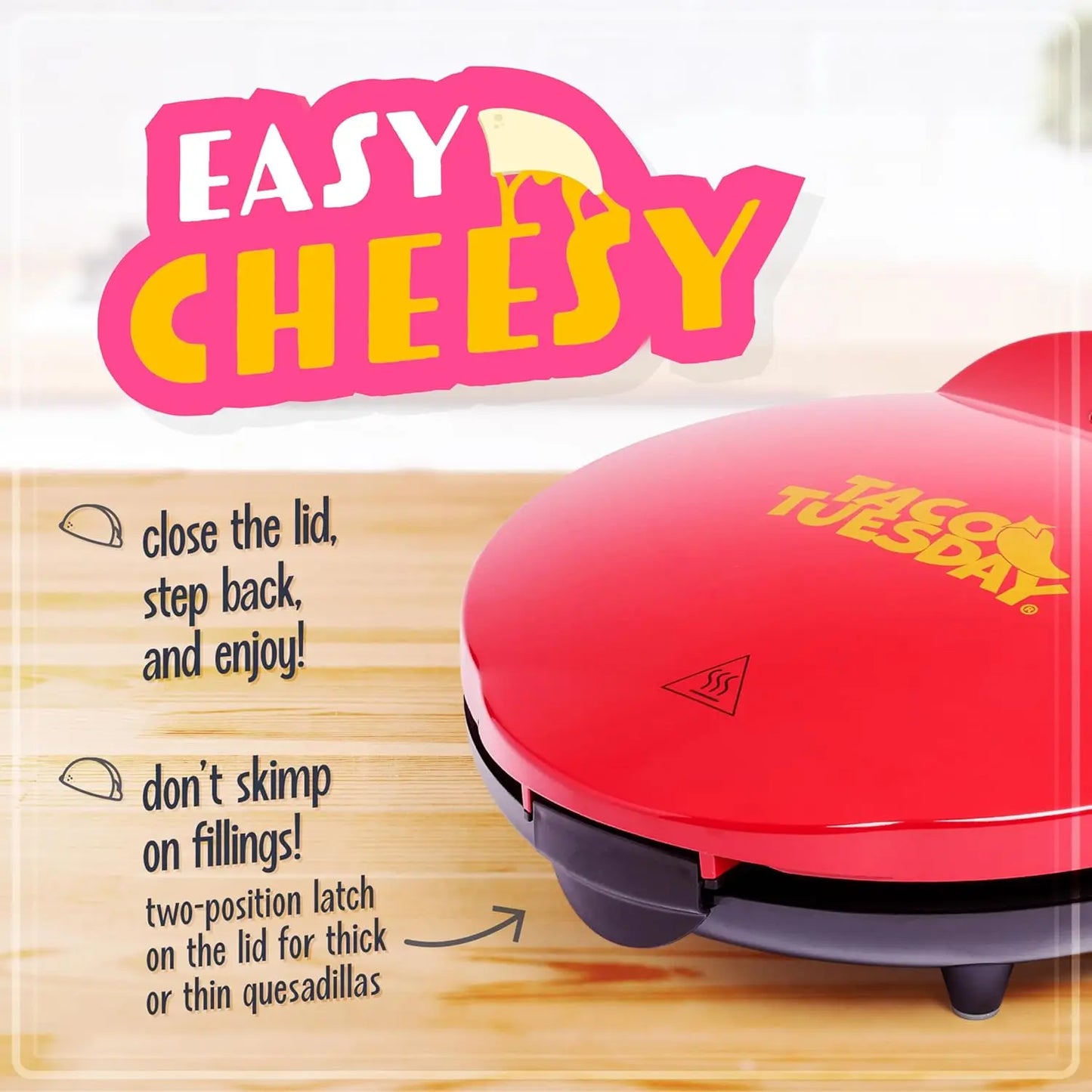 8" - 6 Wedge Quesadilla Maker w/Extra Stuffing, Latch