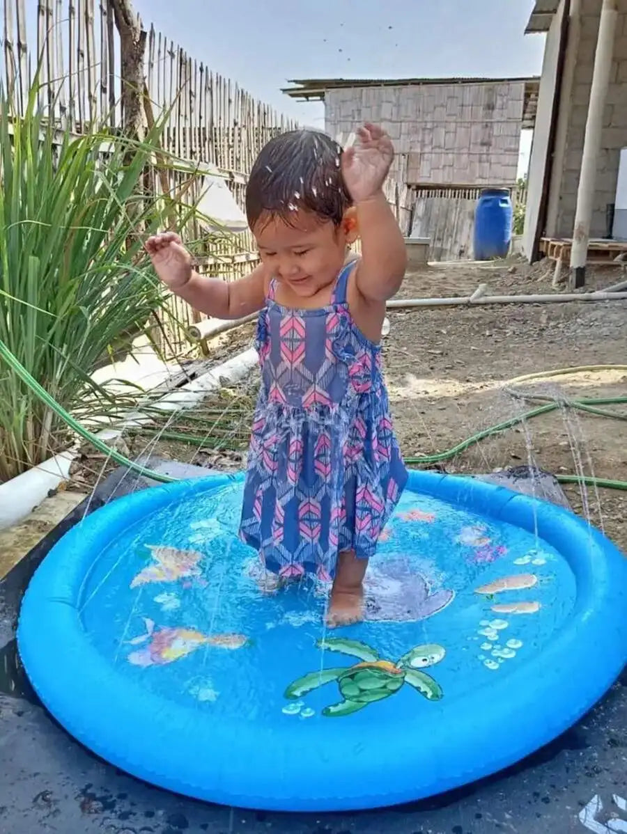 Summer Outdoor Water Play Toy, Circular Dolphin Spray Mat