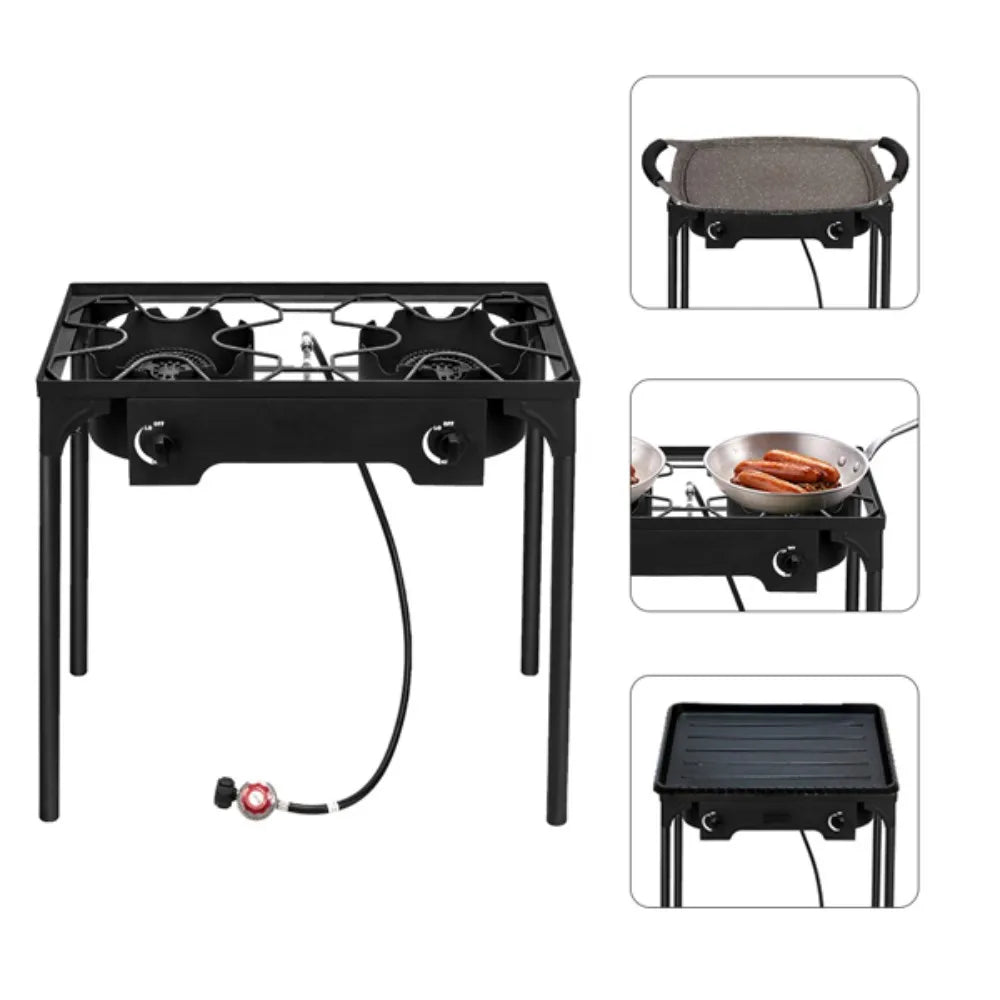 Portable Outdoor Propane Gas Cooker, Cast Iron