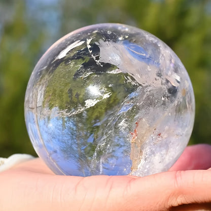 1pc Large Elegant Clear Quartz Crystal Sphere, Polished Ball