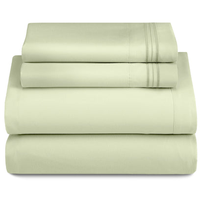 Set - 3 Piece 16" Deep Pocket Fitted Sheet Ultra-Soft Microfiber