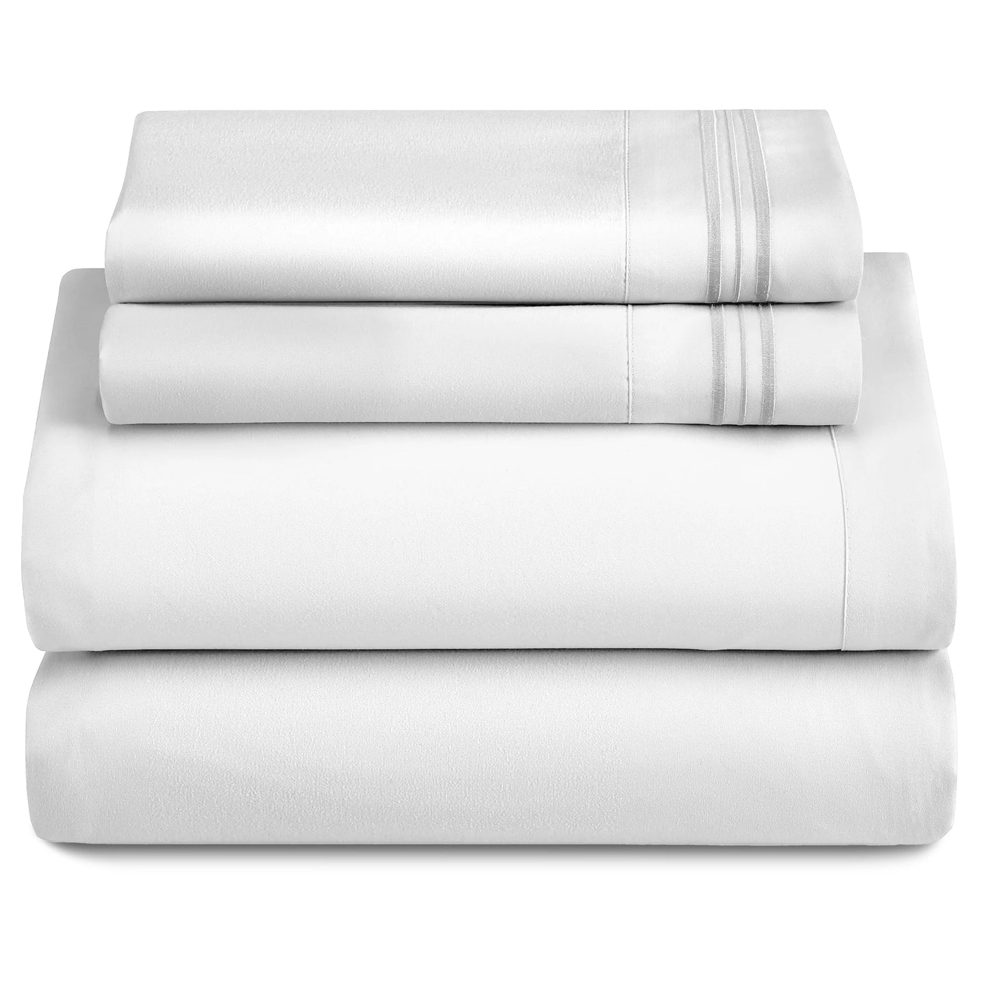 Set - 3 Piece 16" Deep Pocket Fitted Sheet Ultra-Soft Microfiber