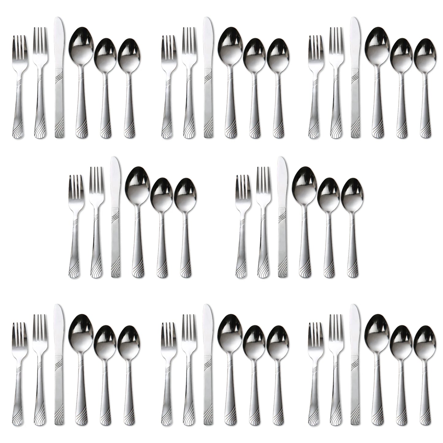 48pc Cutlery Set For 8, Stainless Steel