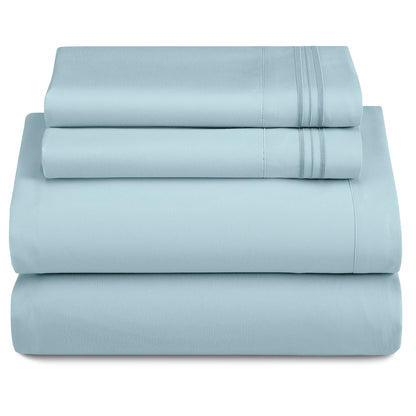 Set - 3 Piece 16" Deep Pocket Fitted Sheet Ultra-Soft Microfiber