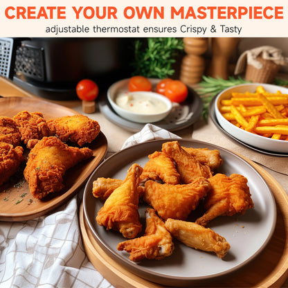 2.5L Large Capacity Countertop Home Fryer for Fried Chicken, Fries