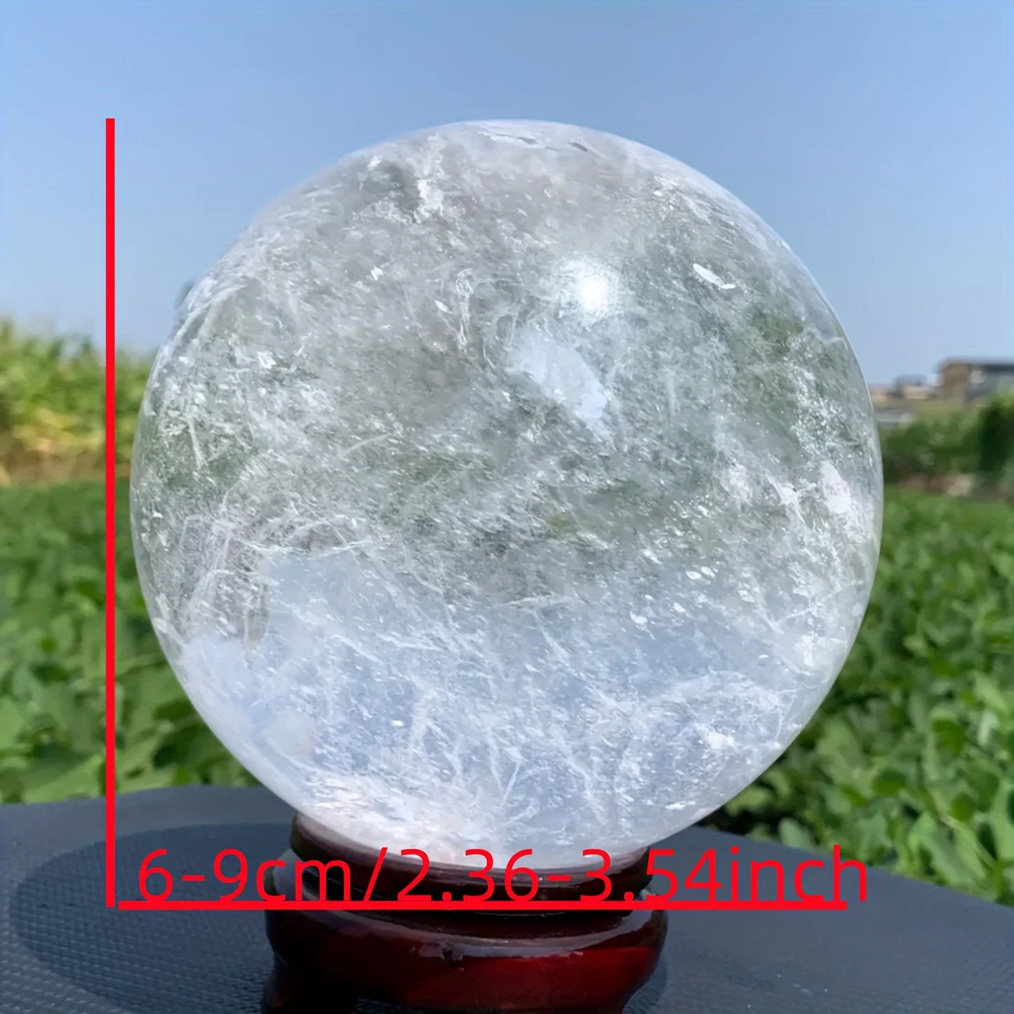 1pc Large Elegant Clear Quartz Crystal Sphere, Polished Ball