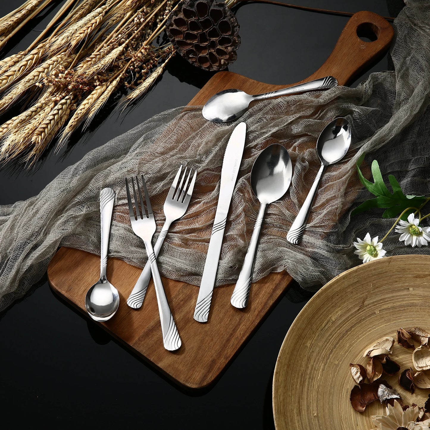 48pc Cutlery Set For 8, Stainless Steel