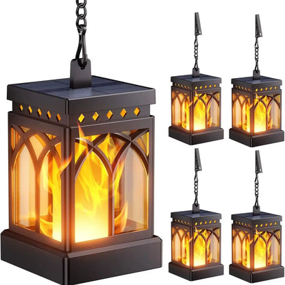2pk Decorative Hanging Solar Lantern for Outdoors, Auto ON/Off