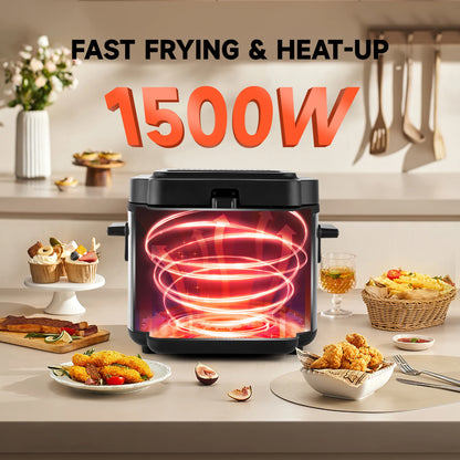 2.5L Large Capacity Countertop Home Fryer for Fried Chicken, Fries
