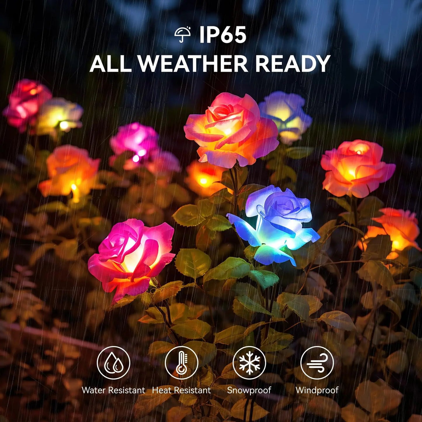 Solar Garden Lights, Waterproof, 7 Color