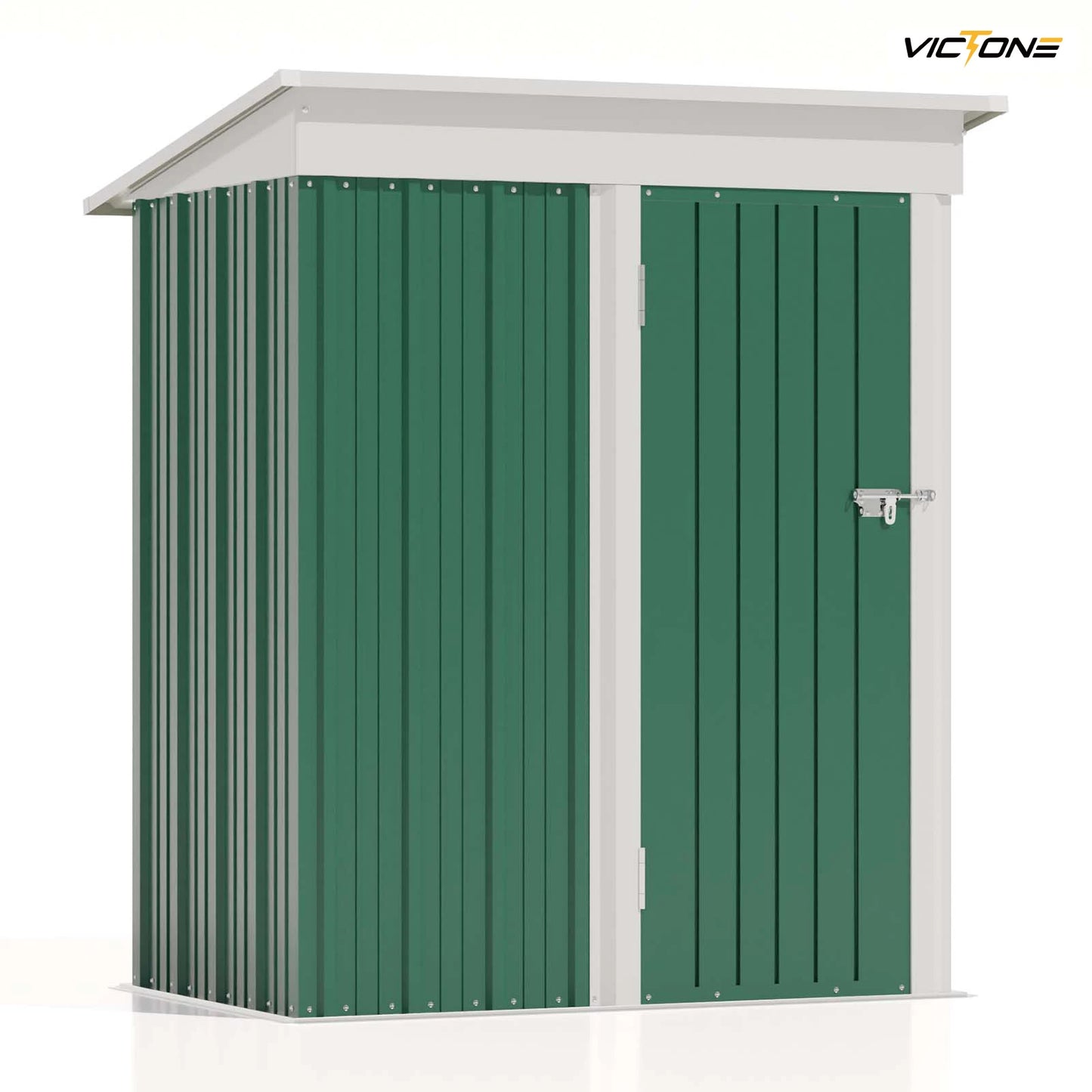 5x3ft Outdoor Storage Shed w/Sloping Roof and Lockable Door