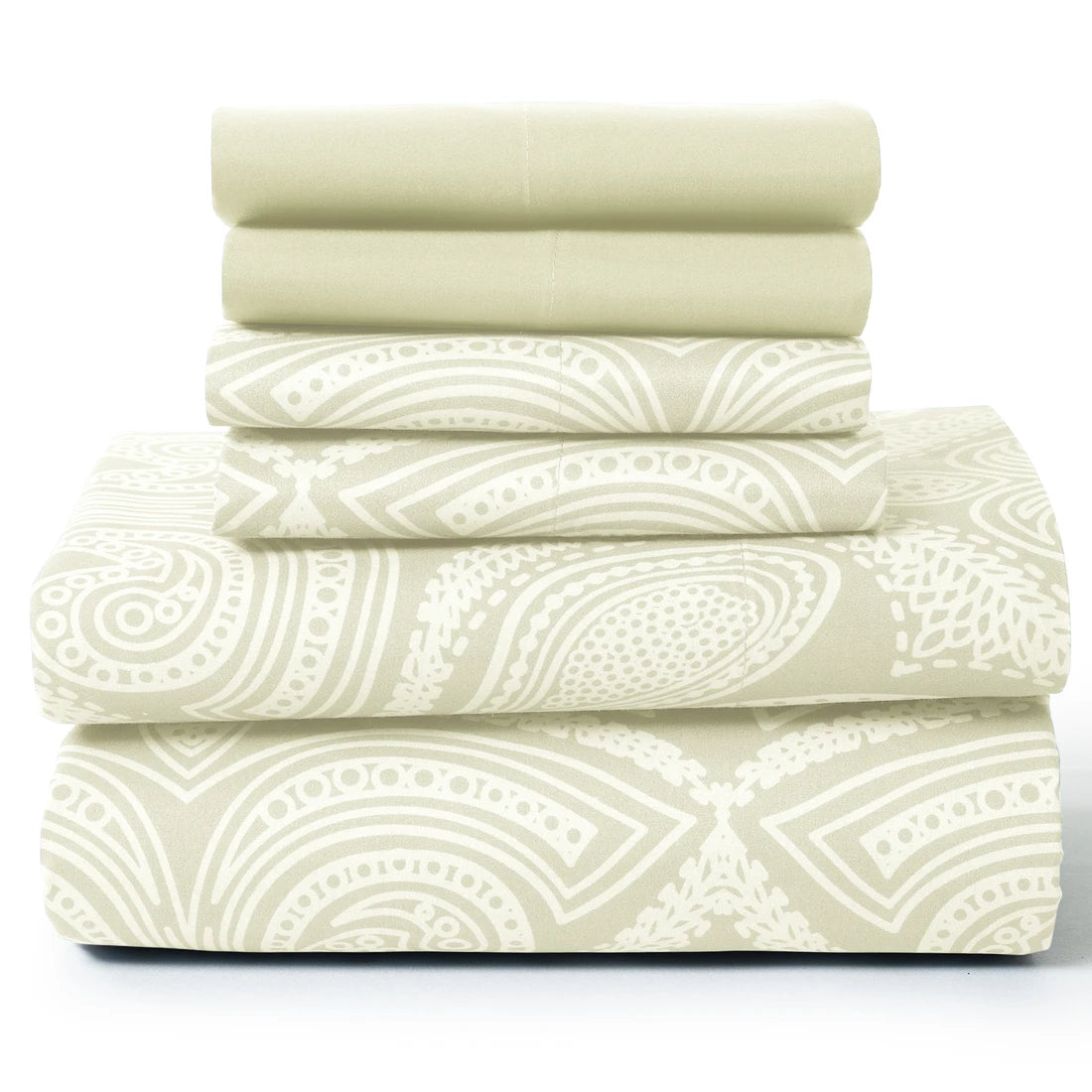 6Pc Paisley Sheet Set – Soft Microfiber, Wrinkle-Free,