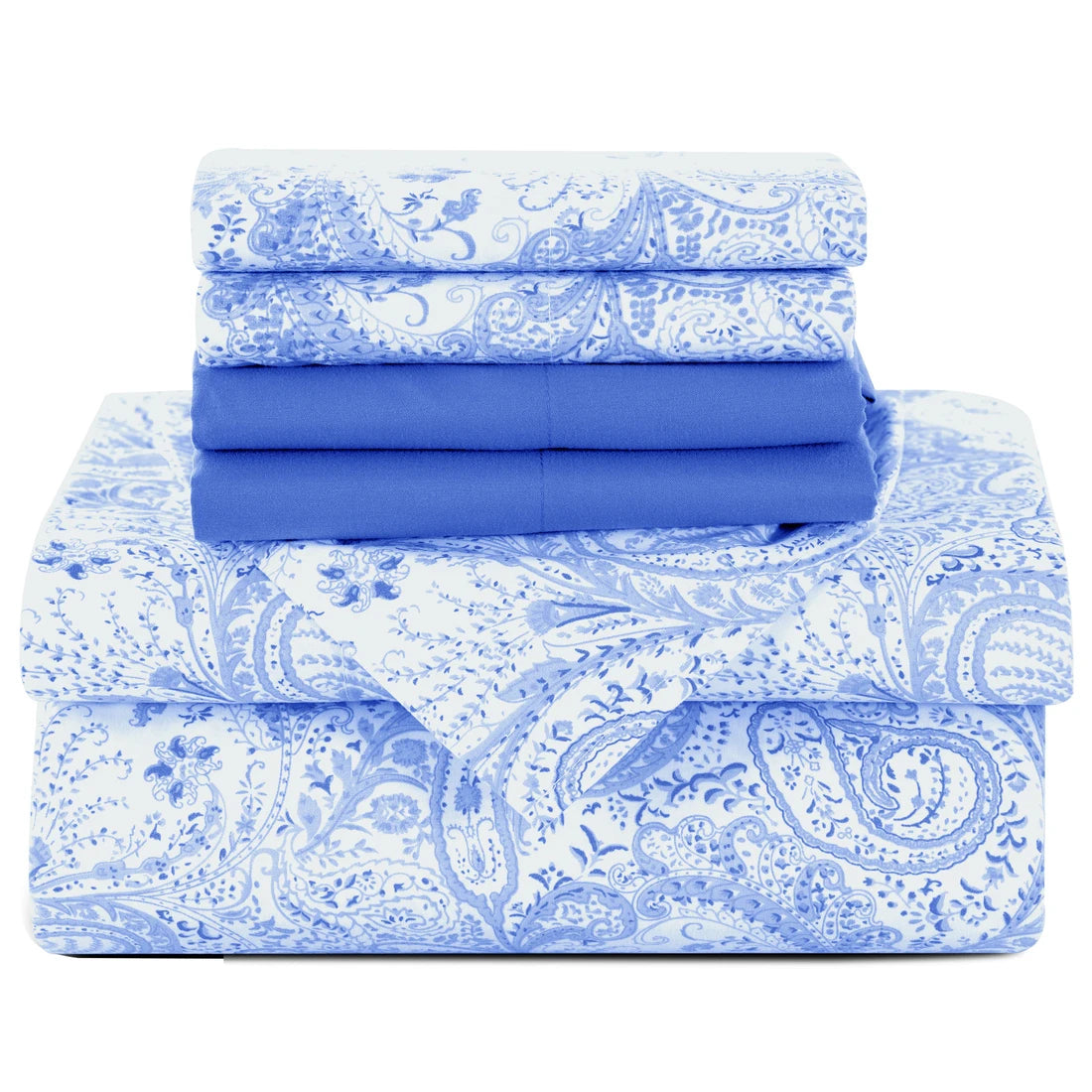 6Pc Paisley Sheet Set – Soft Microfiber, Wrinkle-Free,